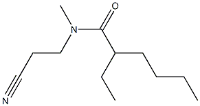 N-(2-cyanoethyl)-2-ethyl-N-methylhexanamide,,结构式