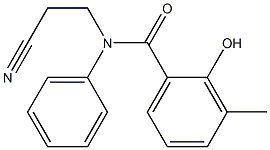 N-(2-cyanoethyl)-2-hydroxy-3-methyl-N-phenylbenzamide 化学構造式