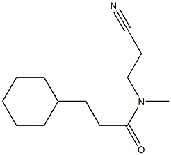 N-(2-cyanoethyl)-3-cyclohexyl-N-methylpropanamide Structure