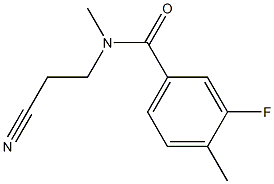 N-(2-cyanoethyl)-3-fluoro-N,4-dimethylbenzamide 化学構造式