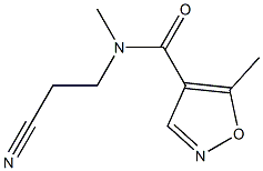 N-(2-cyanoethyl)-N,5-dimethyl-1,2-oxazole-4-carboxamide,,结构式