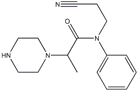 N-(2-cyanoethyl)-N-phenyl-2-(piperazin-1-yl)propanamide Struktur