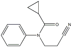 N-(2-cyanoethyl)-N-phenylcyclopropanecarboxamide 化学構造式