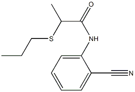 N-(2-cyanophenyl)-2-(propylsulfanyl)propanamide Struktur