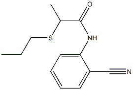 N-(2-cyanophenyl)-2-(propylsulfanyl)propanamide 结构式