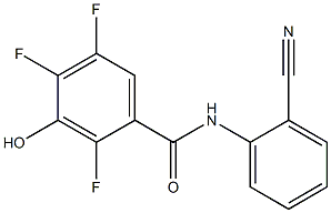 N-(2-cyanophenyl)-2,4,5-trifluoro-3-hydroxybenzamide Struktur