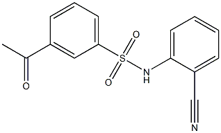 N-(2-cyanophenyl)-3-acetylbenzene-1-sulfonamide,,结构式