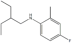 N-(2-ethylbutyl)-4-fluoro-2-methylaniline Struktur
