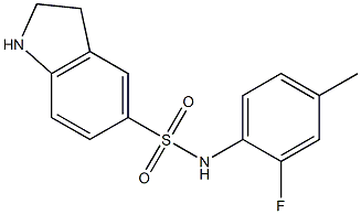 N-(2-fluoro-4-methylphenyl)-2,3-dihydro-1H-indole-5-sulfonamide|