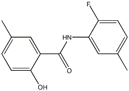 N-(2-fluoro-5-methylphenyl)-2-hydroxy-5-methylbenzamide,,结构式