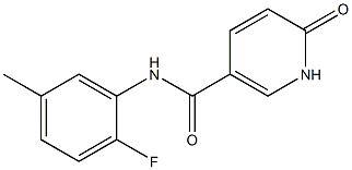 N-(2-fluoro-5-methylphenyl)-6-oxo-1,6-dihydropyridine-3-carboxamide Struktur