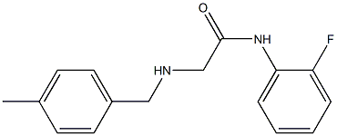 N-(2-fluorophenyl)-2-{[(4-methylphenyl)methyl]amino}acetamide,,结构式
