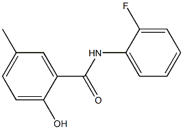 N-(2-fluorophenyl)-2-hydroxy-5-methylbenzamide 结构式