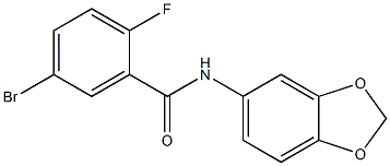 N-(2H-1,3-benzodioxol-5-yl)-5-bromo-2-fluorobenzamide Structure