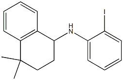 N-(2-iodophenyl)-4,4-dimethyl-1,2,3,4-tetrahydronaphthalen-1-amine 结构式