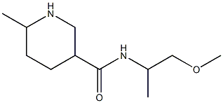 N-(2-methoxy-1-methylethyl)-6-methylpiperidine-3-carboxamide 化学構造式