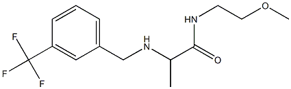 N-(2-methoxyethyl)-2-({[3-(trifluoromethyl)phenyl]methyl}amino)propanamide Structure