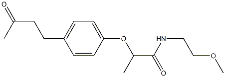 N-(2-methoxyethyl)-2-[4-(3-oxobutyl)phenoxy]propanamide Structure