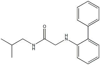 N-(2-methylpropyl)-2-[(2-phenylphenyl)amino]acetamide Structure