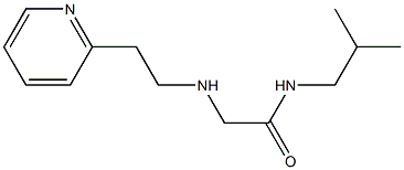 N-(2-methylpropyl)-2-{[2-(pyridin-2-yl)ethyl]amino}acetamide,,结构式