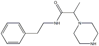 N-(2-phenylethyl)-2-(piperazin-1-yl)propanamide Structure