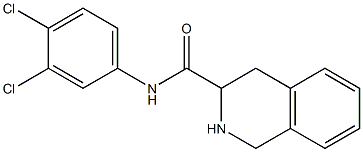 N-(3,4-dichlorophenyl)-1,2,3,4-tetrahydroisoquinoline-3-carboxamide 结构式