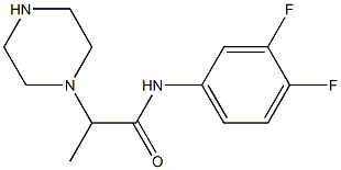 N-(3,4-difluorophenyl)-2-(piperazin-1-yl)propanamide Structure