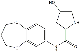 N-(3,4-dihydro-2H-1,5-benzodioxepin-7-yl)-4-hydroxypyrrolidine-2-carboxamide 结构式