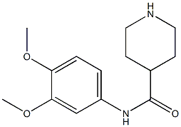 N-(3,4-dimethoxyphenyl)piperidine-4-carboxamide Struktur