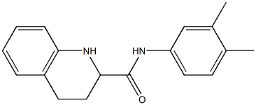 N-(3,4-dimethylphenyl)-1,2,3,4-tetrahydroquinoline-2-carboxamide Struktur