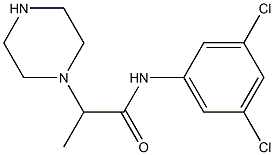 N-(3,5-dichlorophenyl)-2-(piperazin-1-yl)propanamide 结构式