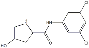 N-(3,5-dichlorophenyl)-4-hydroxypyrrolidine-2-carboxamide 结构式