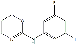 N-(3,5-difluorophenyl)-5,6-dihydro-4H-1,3-thiazin-2-amine 结构式