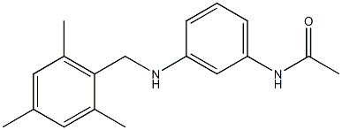 N-(3-{[(2,4,6-trimethylphenyl)methyl]amino}phenyl)acetamide Structure