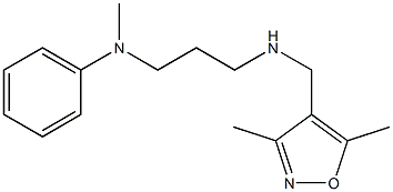 N-(3-{[(3,5-dimethyl-1,2-oxazol-4-yl)methyl]amino}propyl)-N-methylaniline 结构式