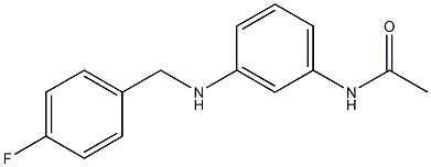 N-(3-{[(4-fluorophenyl)methyl]amino}phenyl)acetamide,,结构式