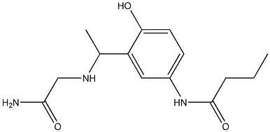 N-(3-{1-[(2-amino-2-oxoethyl)amino]ethyl}-4-hydroxyphenyl)butanamide,,结构式