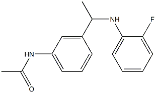 N-(3-{1-[(2-fluorophenyl)amino]ethyl}phenyl)acetamide 结构式