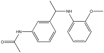 N-(3-{1-[(2-methoxyphenyl)amino]ethyl}phenyl)acetamide,,结构式