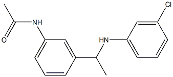 N-(3-{1-[(3-chlorophenyl)amino]ethyl}phenyl)acetamide 结构式