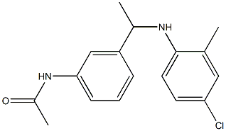 N-(3-{1-[(4-chloro-2-methylphenyl)amino]ethyl}phenyl)acetamide Struktur