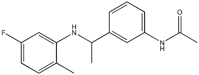 N-(3-{1-[(5-fluoro-2-methylphenyl)amino]ethyl}phenyl)acetamide Struktur