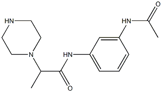 N-(3-acetamidophenyl)-2-(piperazin-1-yl)propanamide|