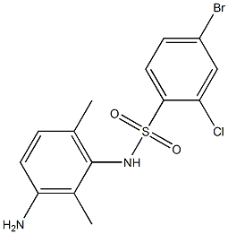 N-(3-amino-2,6-dimethylphenyl)-4-bromo-2-chlorobenzene-1-sulfonamide Structure