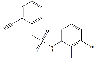 N-(3-amino-2-methylphenyl)-1-(2-cyanophenyl)methanesulfonamide 化学構造式