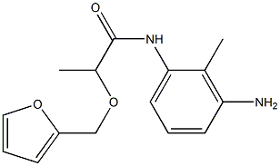 N-(3-amino-2-methylphenyl)-2-(2-furylmethoxy)propanamide,,结构式