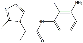 N-(3-amino-2-methylphenyl)-2-(2-methyl-1H-imidazol-1-yl)propanamide 化学構造式