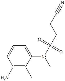 N-(3-amino-2-methylphenyl)-2-cyano-N-methylethane-1-sulfonamido Struktur
