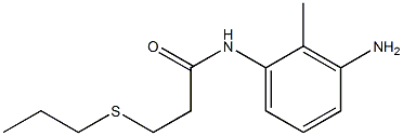 N-(3-amino-2-methylphenyl)-3-(propylsulfanyl)propanamide,,结构式