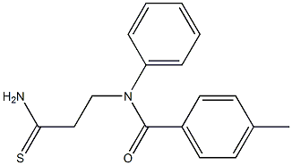 N-(3-amino-3-thioxopropyl)-4-methyl-N-phenylbenzamide Structure
